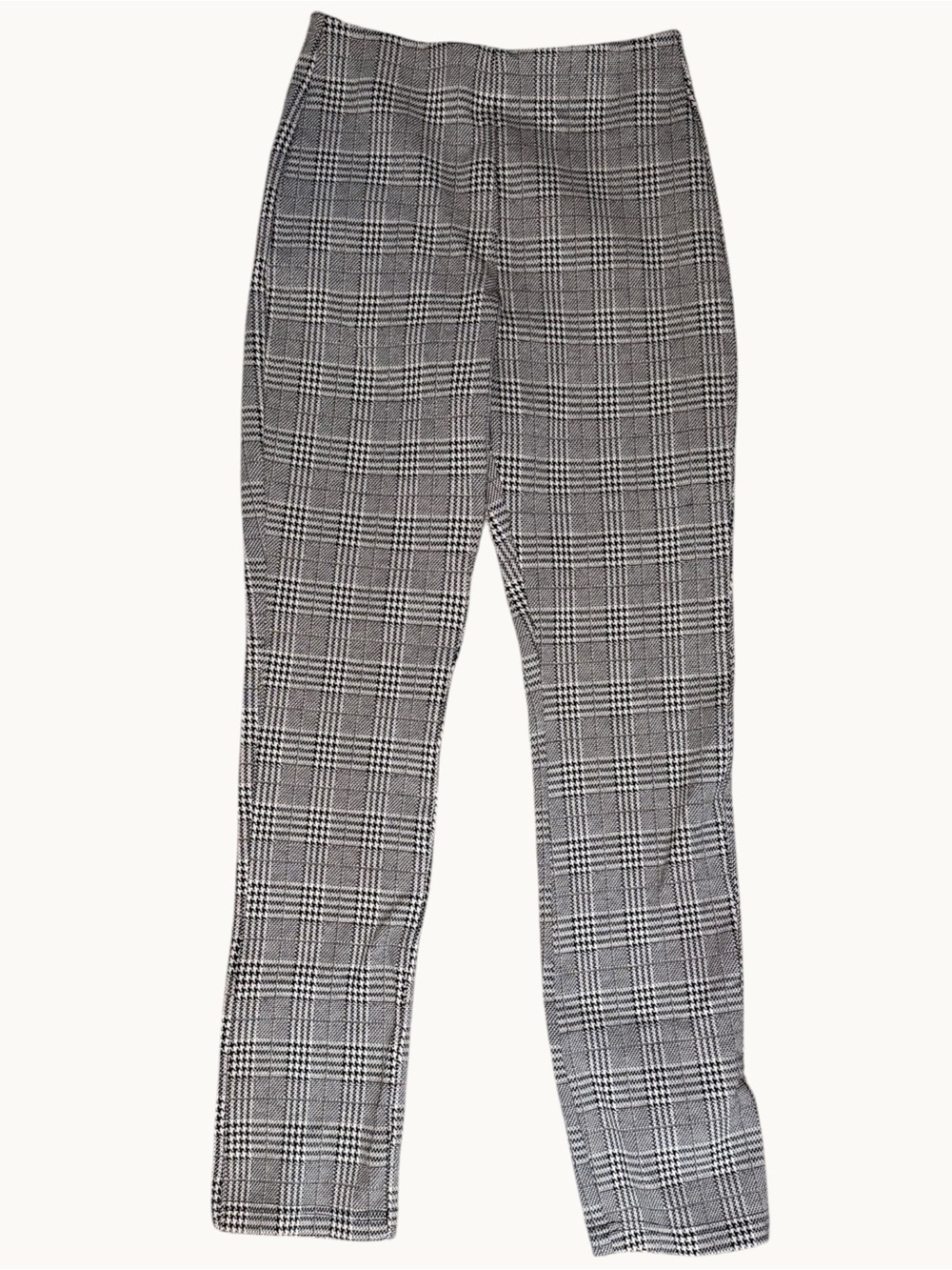 H&M Women's Plaid Trousers - Black & White